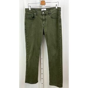 SPOKE Mens Size 33 x 28 Build B Five Pocket Jeans Zip Fly Cotton Denim Green